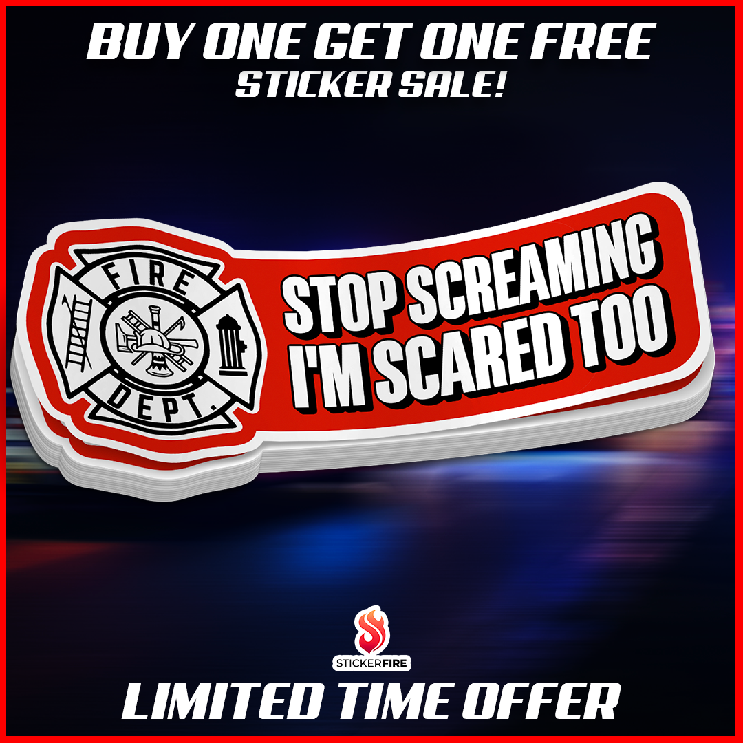 Stop Screaming Fire Sticker