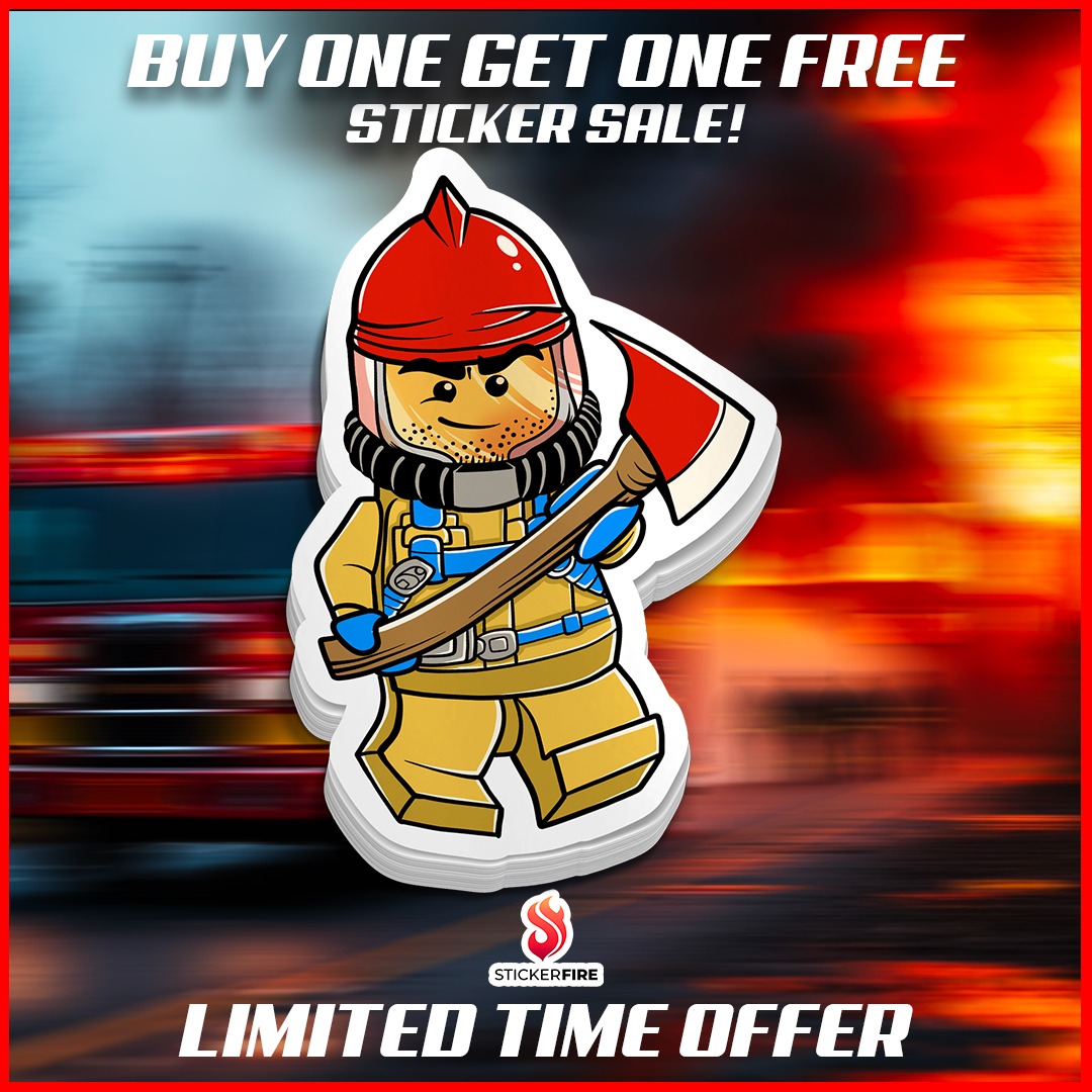 Mini Firefighter Sticker