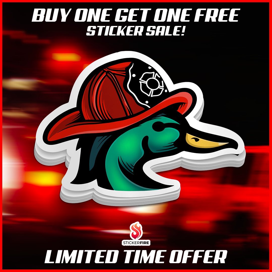 Fire Ducks Sticker