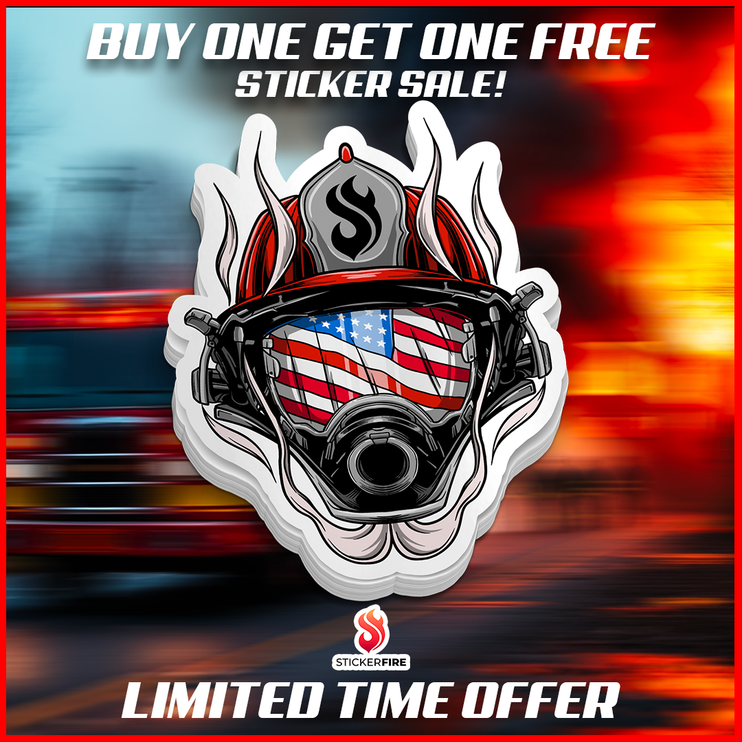 American Hero Firefighter Sticker