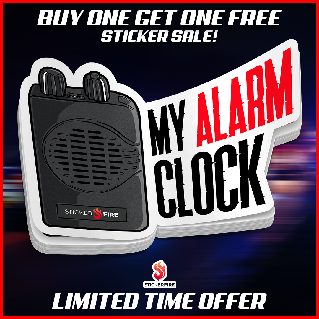 This is my Alarm Clock | Funny Firefighter Sticker