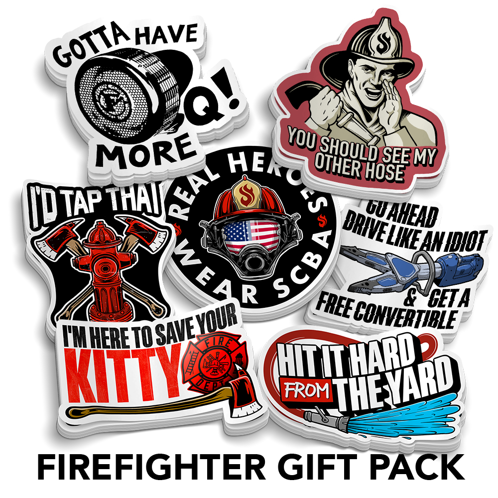 Fire Fighter Qr Code Sticker Firefighter | Sticker Gift Packs