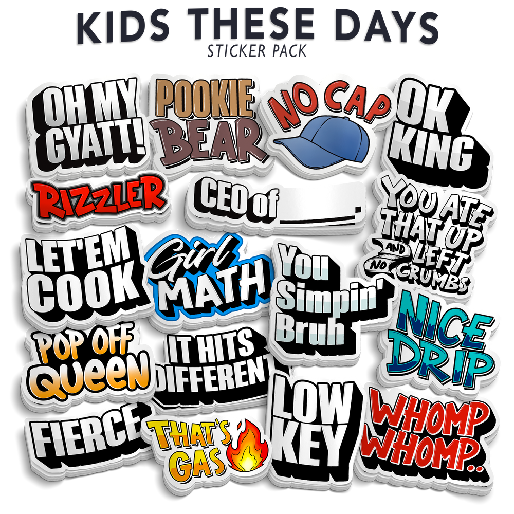 Random Kid Sticker Kids These Day - Funny Sticker Pack