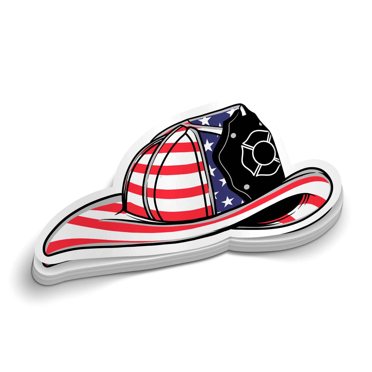 Red White Blue Helmet Sticker