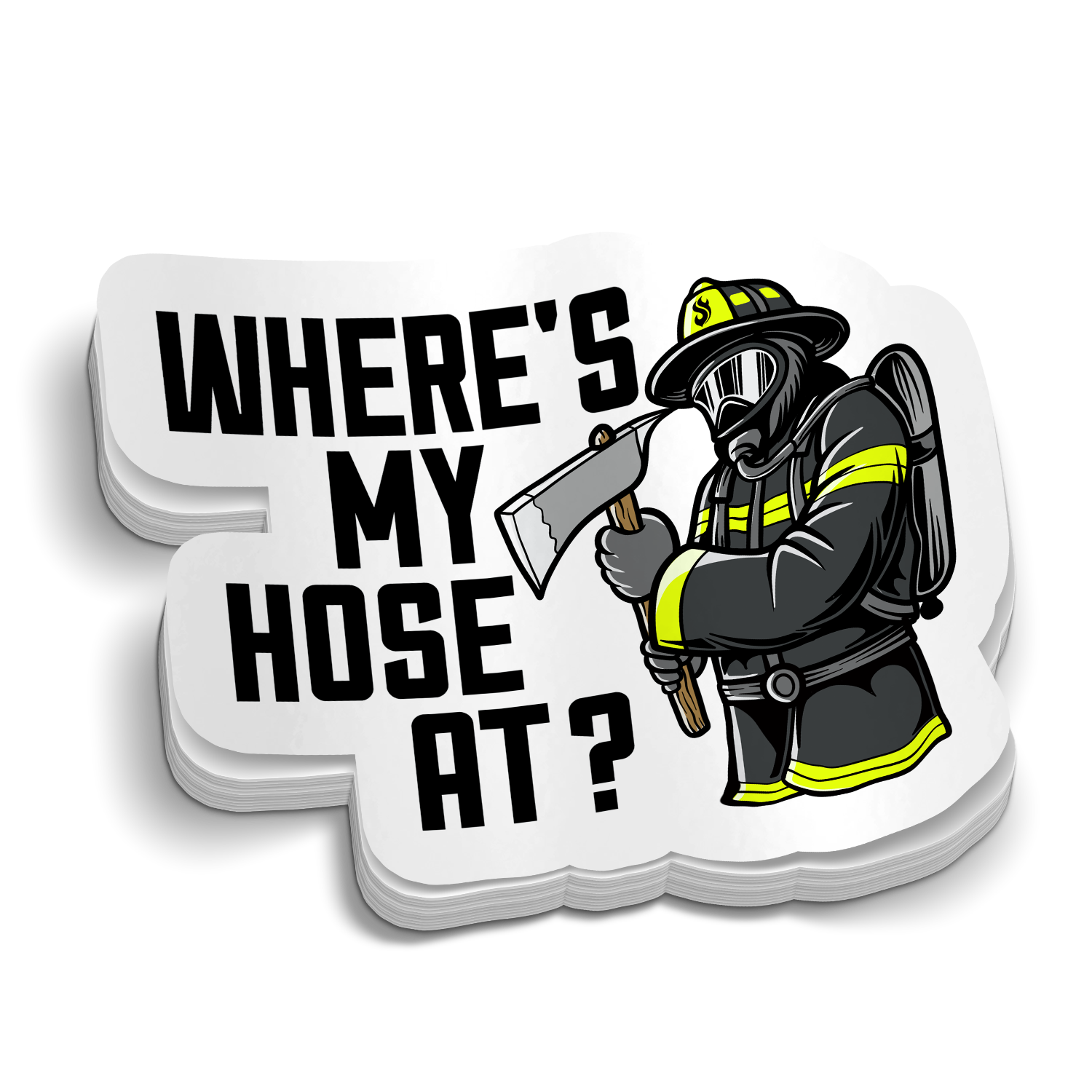 Firefighter Silhouette Decal ASL Love Sign Language Car Decal 3 Pack