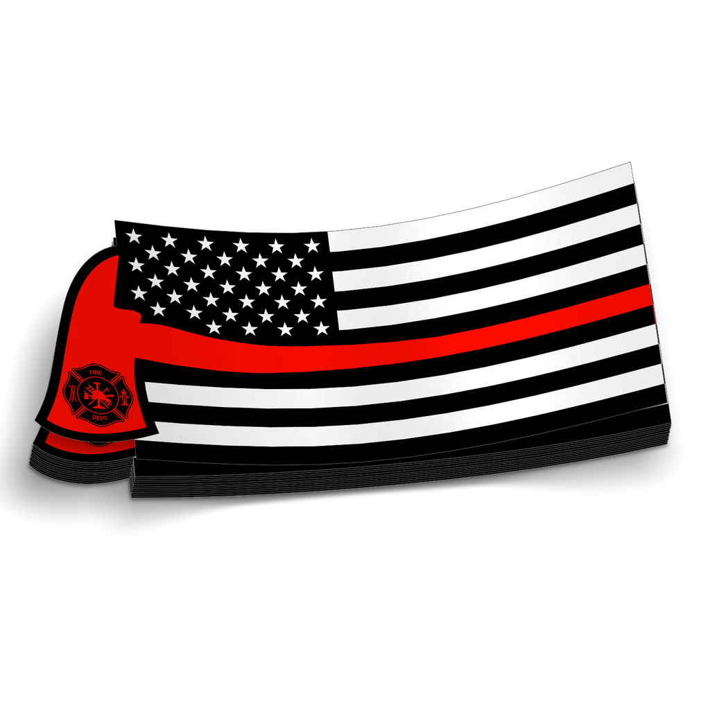 Multi Red Line Sticker Redline Flag Decal