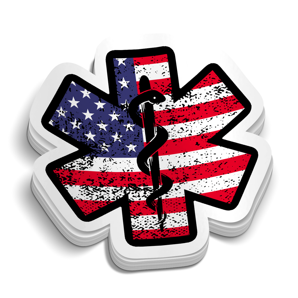 EMT American Flag Sticker