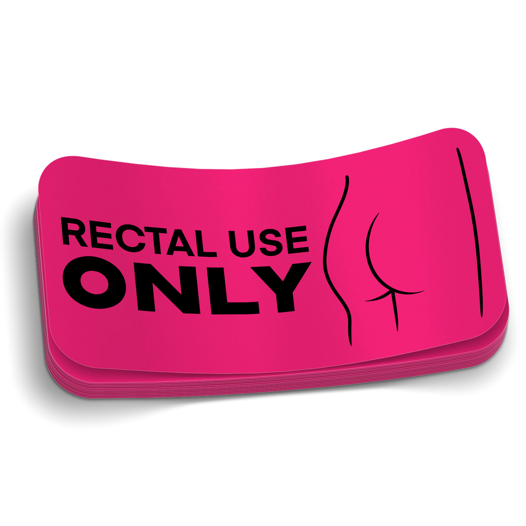 Rectal Use Only Sticker