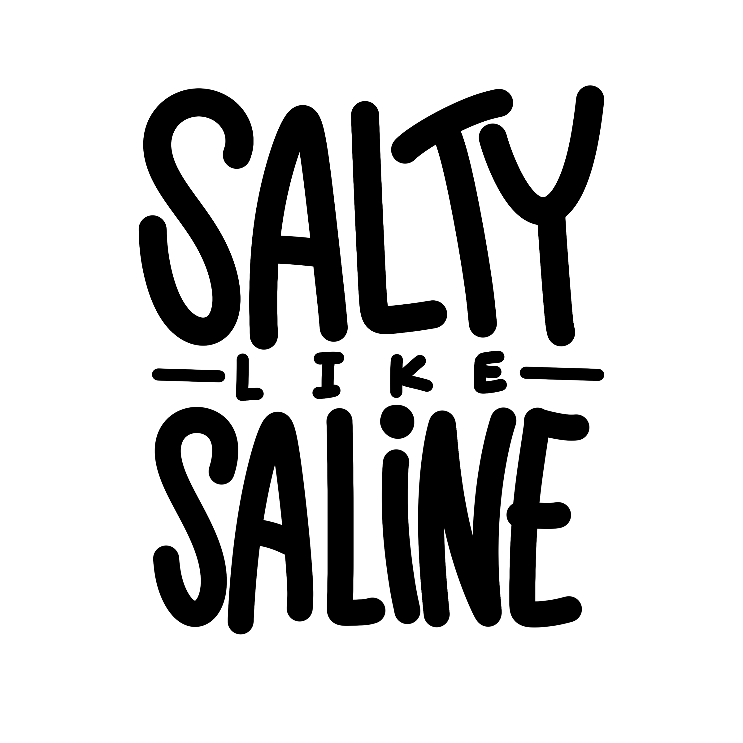 Salty Like Saline Sticker
