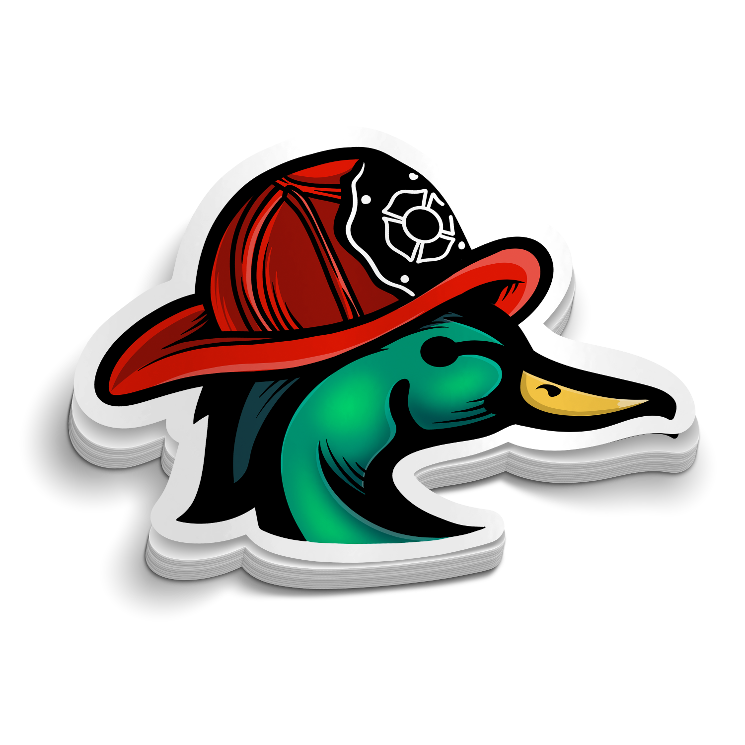 Fire Ducks Sticker