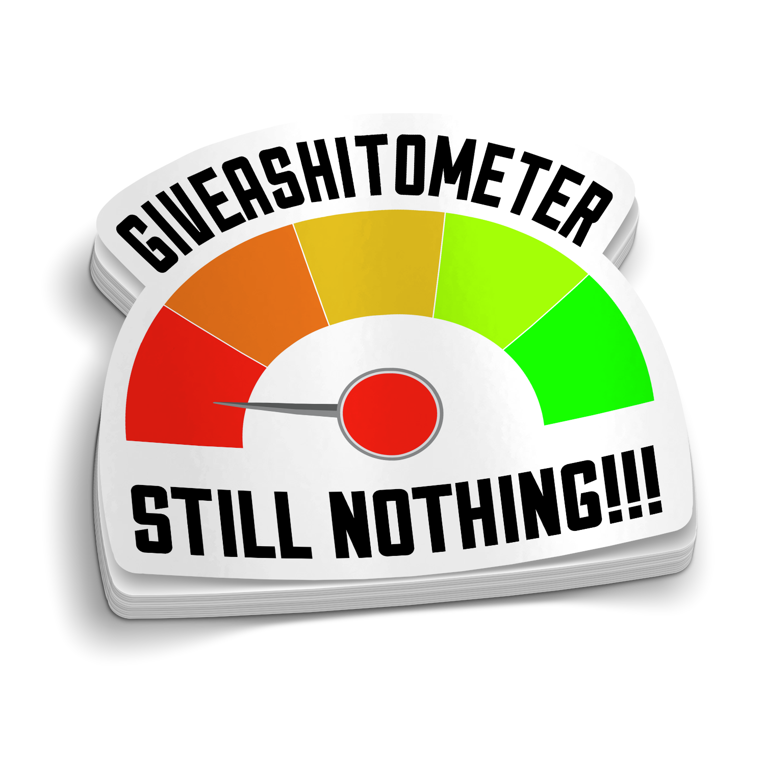 Give A Shit-O-Meter Funny Sticker