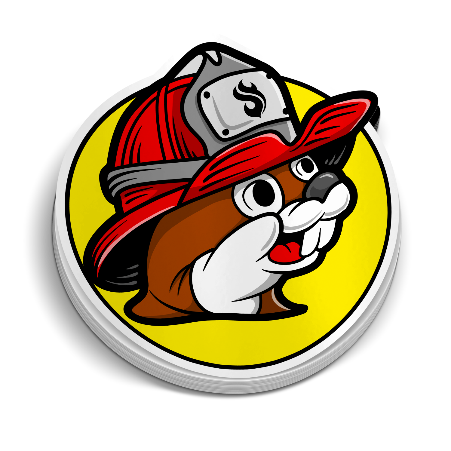 Truckie Beaver Fire Sticker