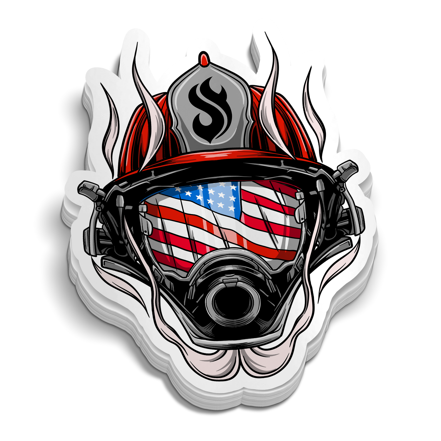 People On Fire Sticker American Hero Firefighter Sticker