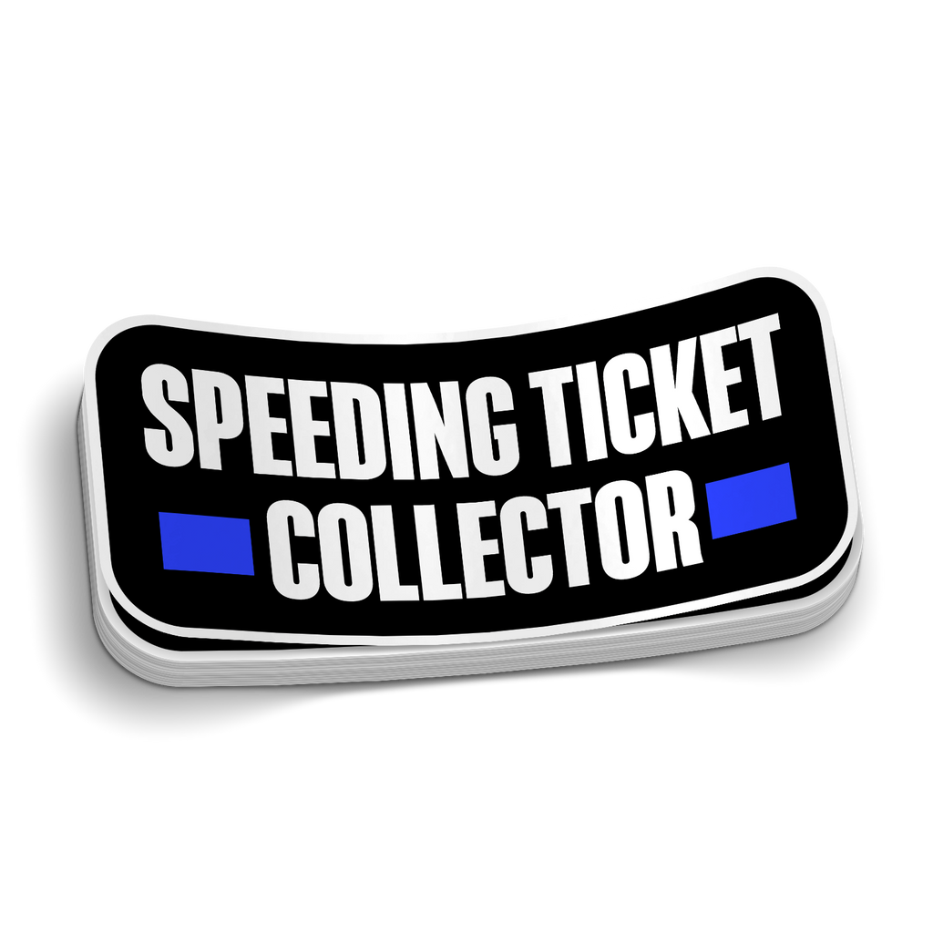 Speeding Ticket Collector Sticker