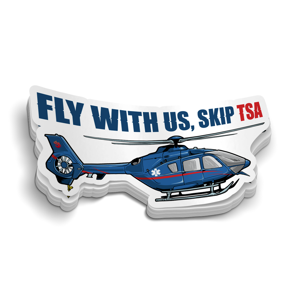 Fly WIth Us, Skip TSA Sticker