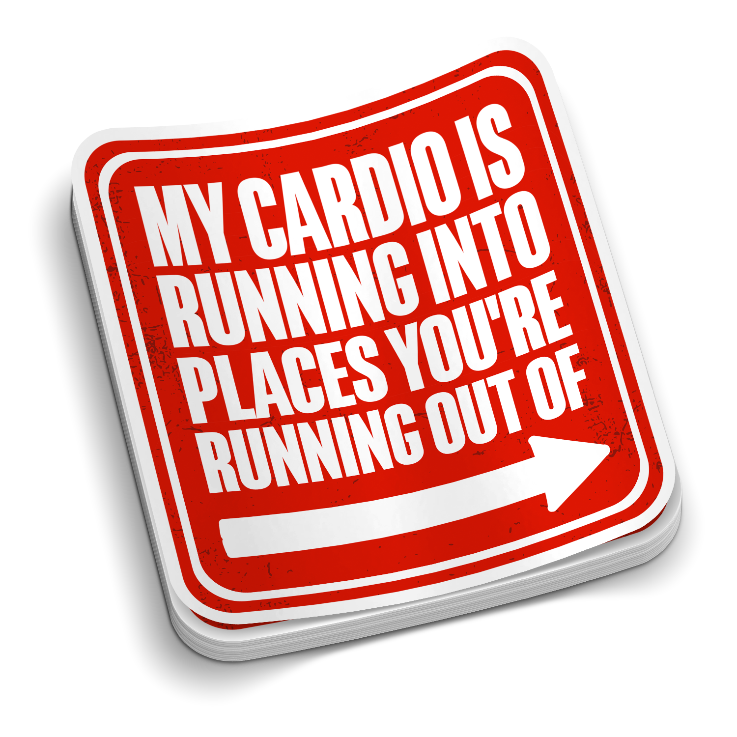 My Cardio | Funny Firefighter Sticker