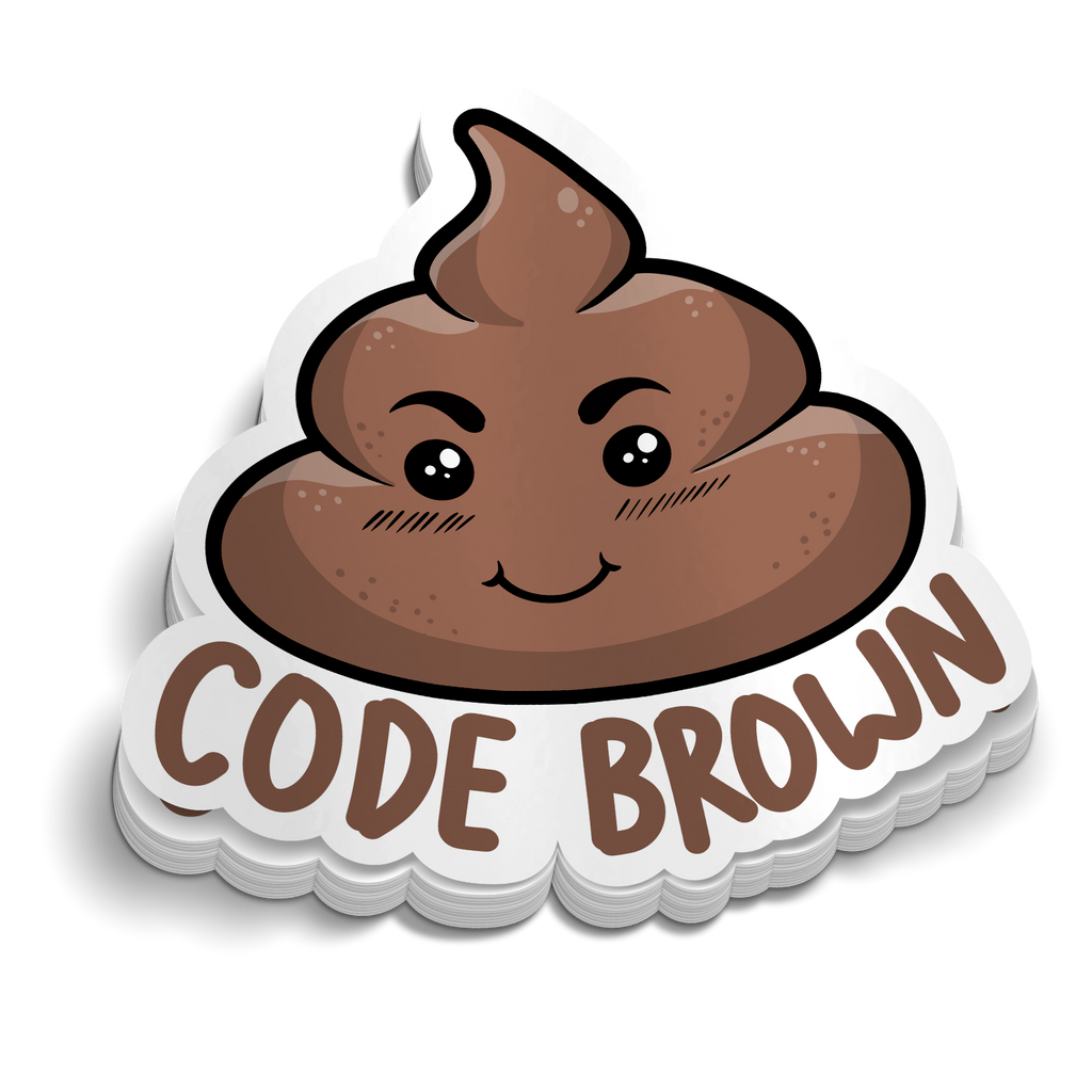 Code Brown Code Brown - Funny Sticker
