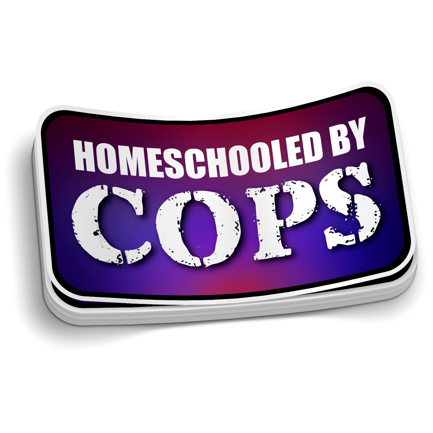 Homeschooled by COPS - Funny Police Sticker