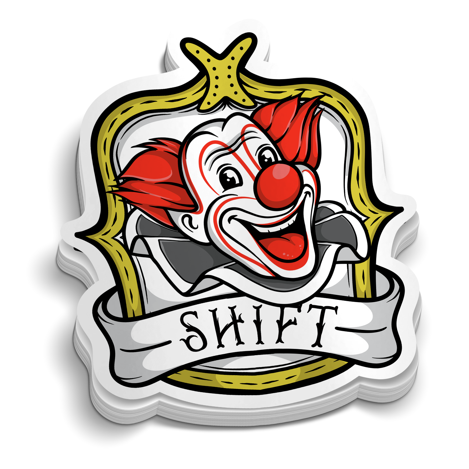 Clown Shift - Funny Firefighter Sticker