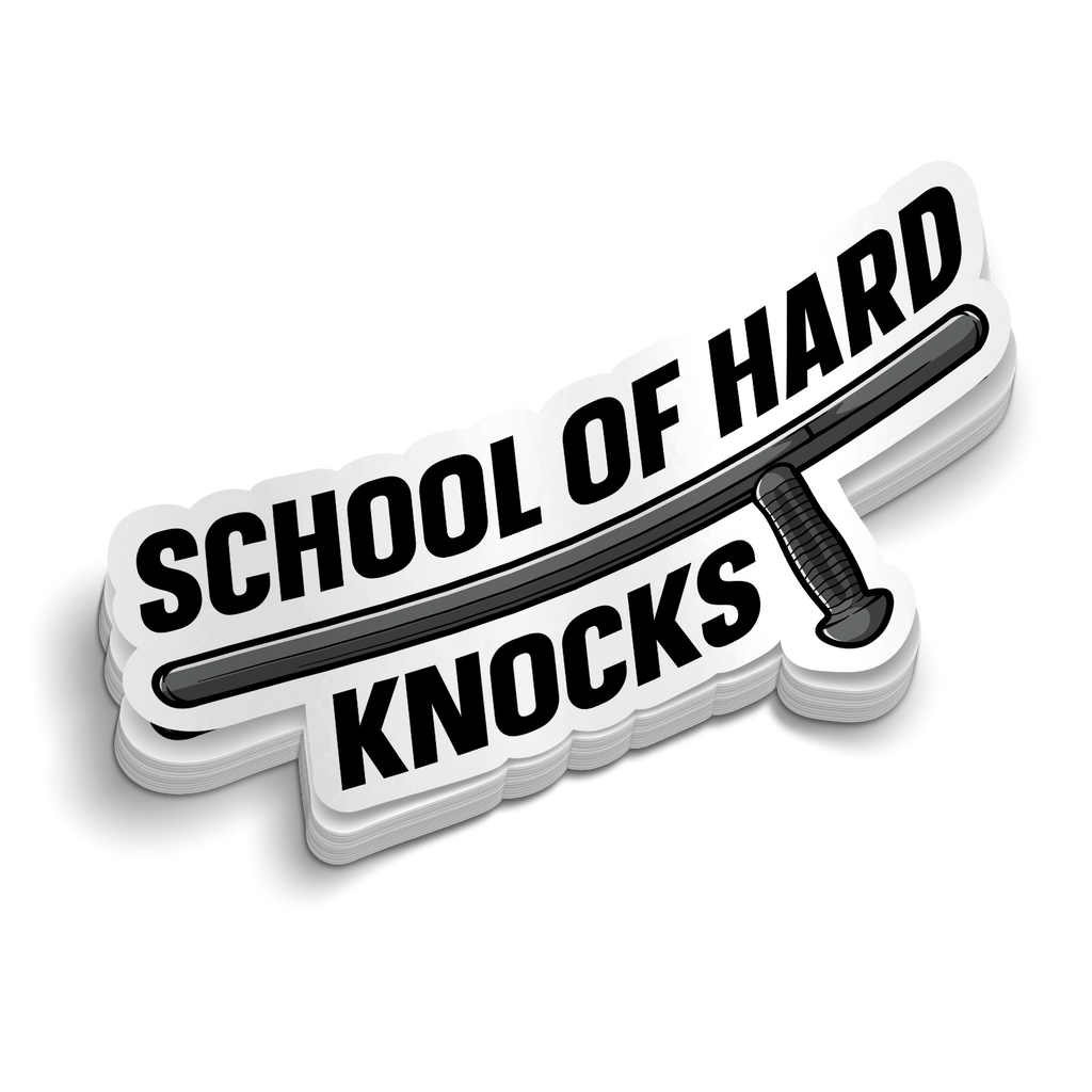 School of Hard Knows Funny Police Sticker