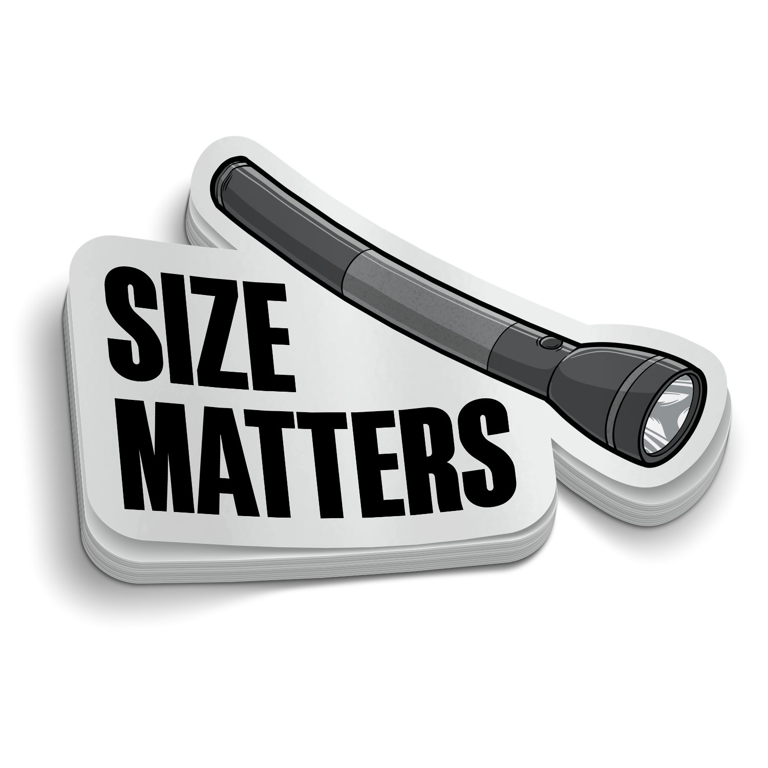 Sizes Matters Funny Police Sticker