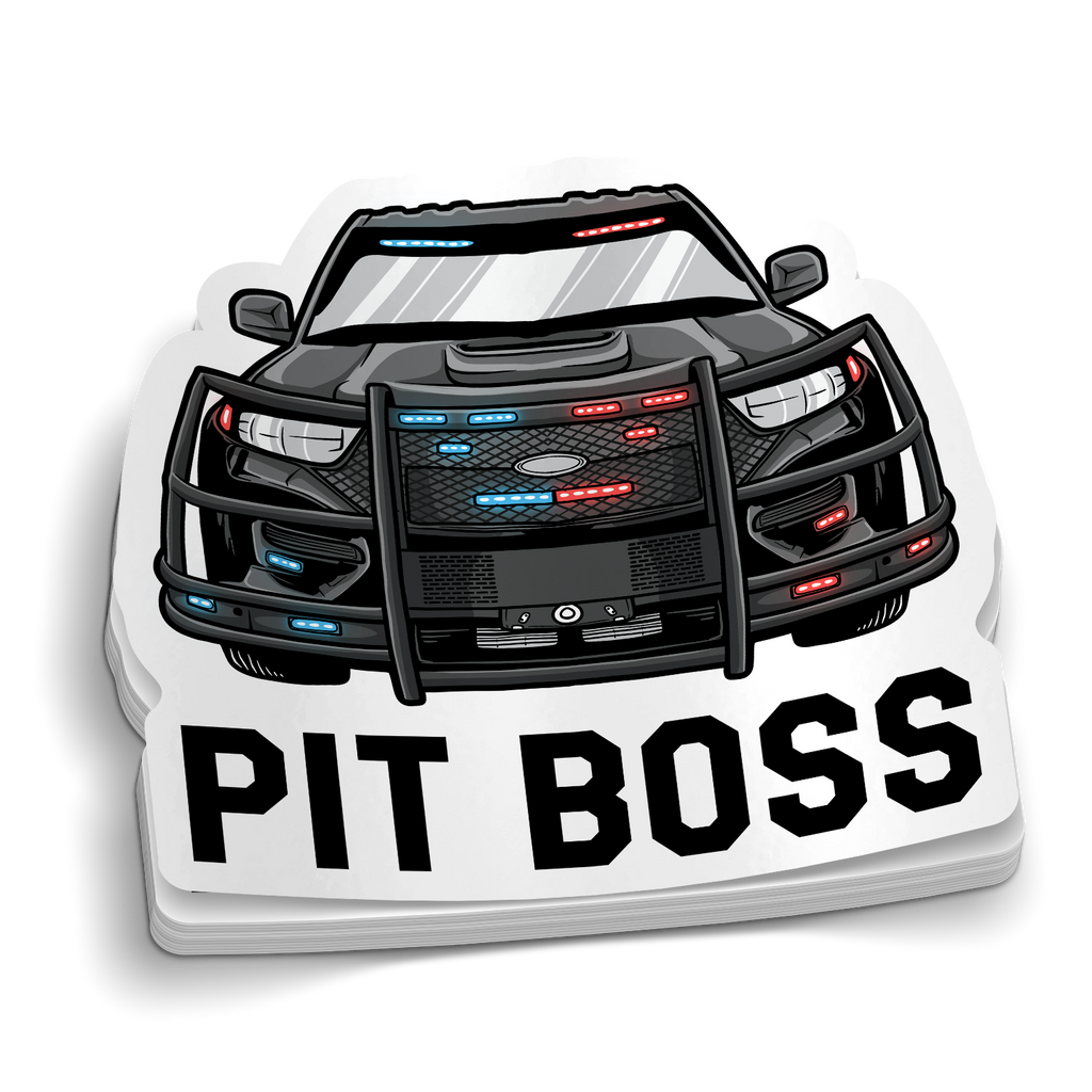 PIT Boss Funny Police Sticker