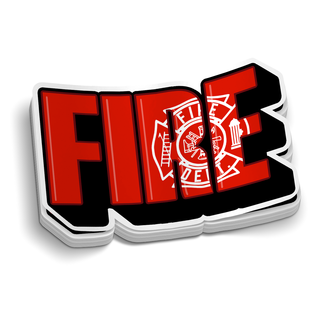 FIRE Logo-style Firefighter Sticker