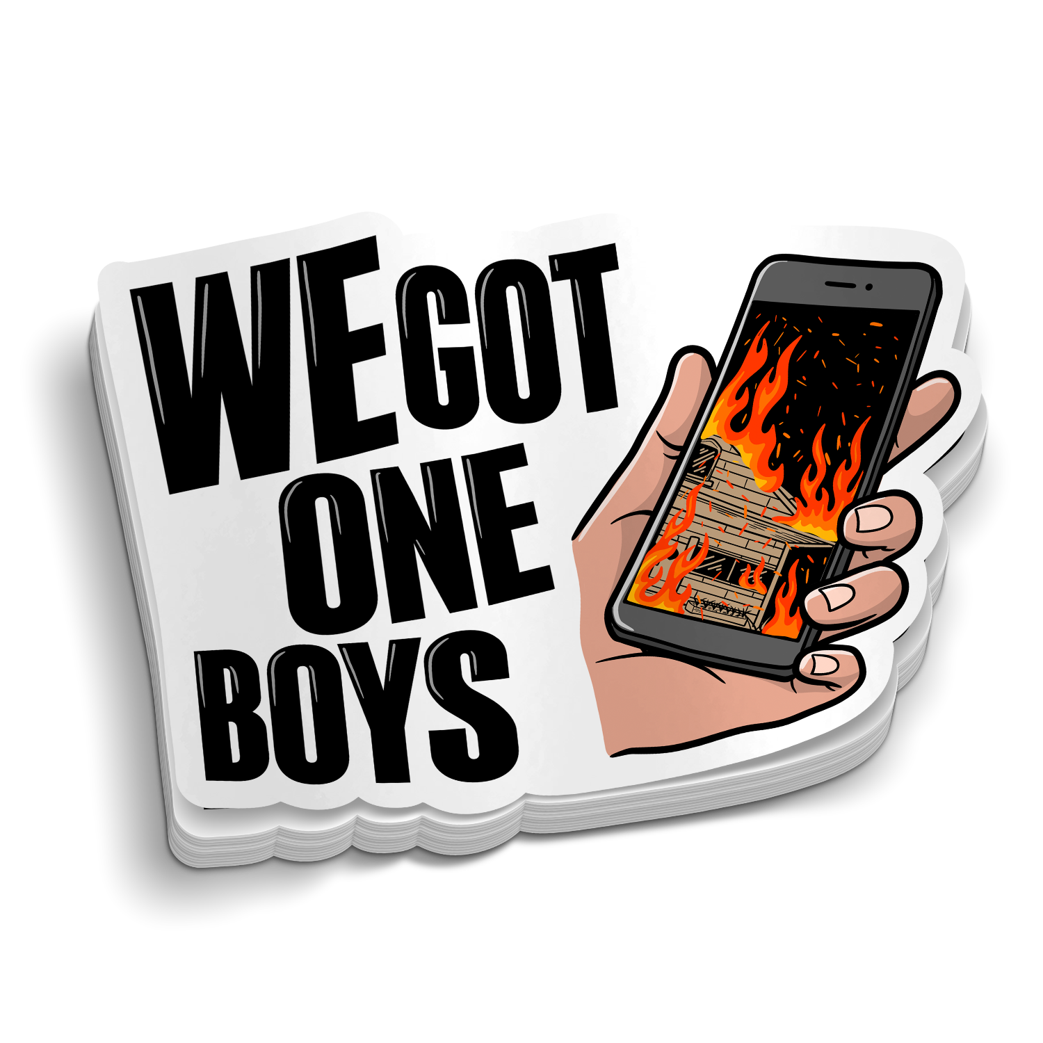 People On Fire Sticker All Stickers | Sticker Fire | Hilarious Stickers for Firefighters