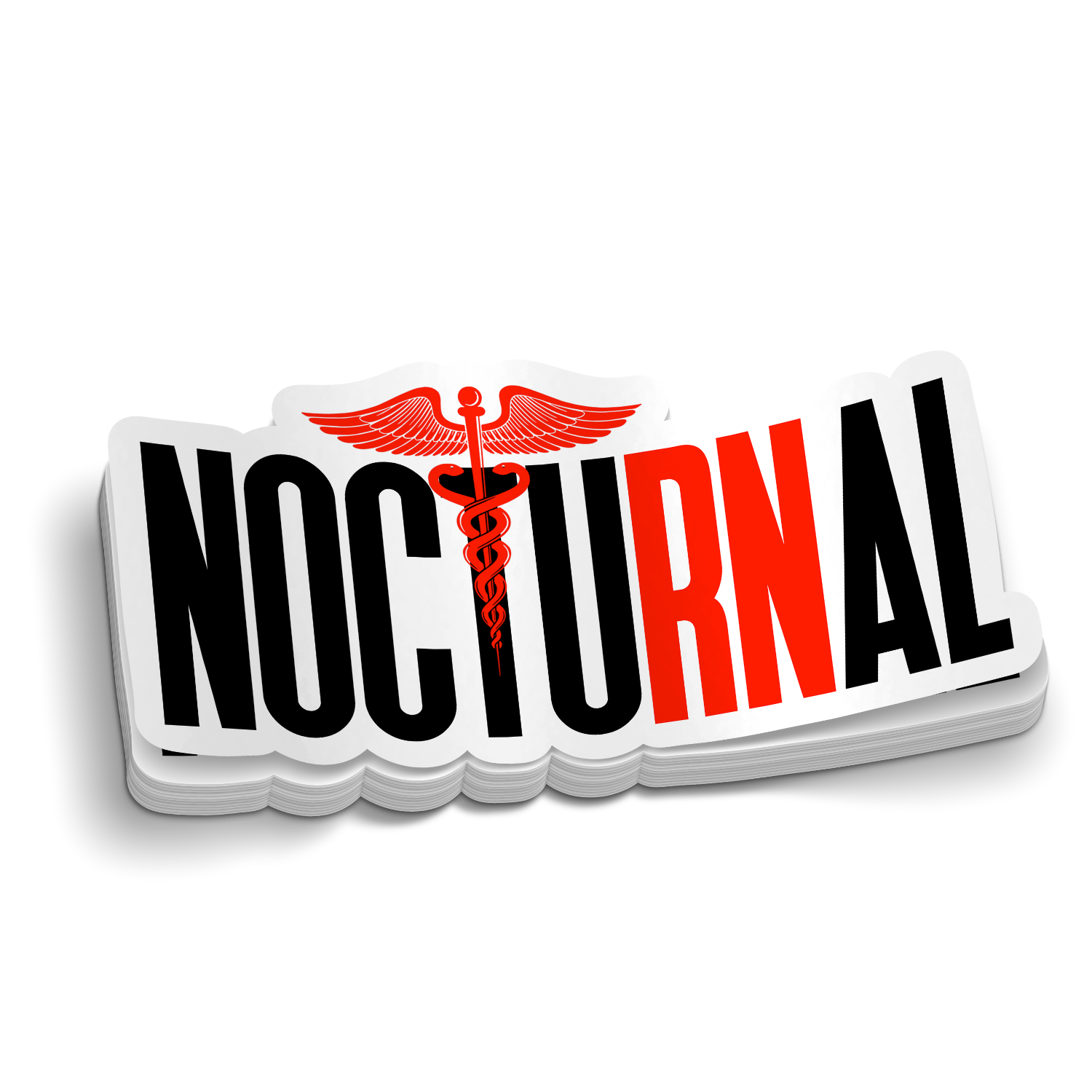 NoctuRNal RN Nursing Sticker