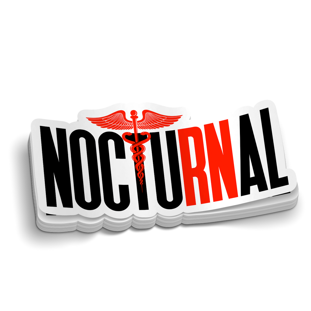 NoctuRNal RN Nursing Sticker