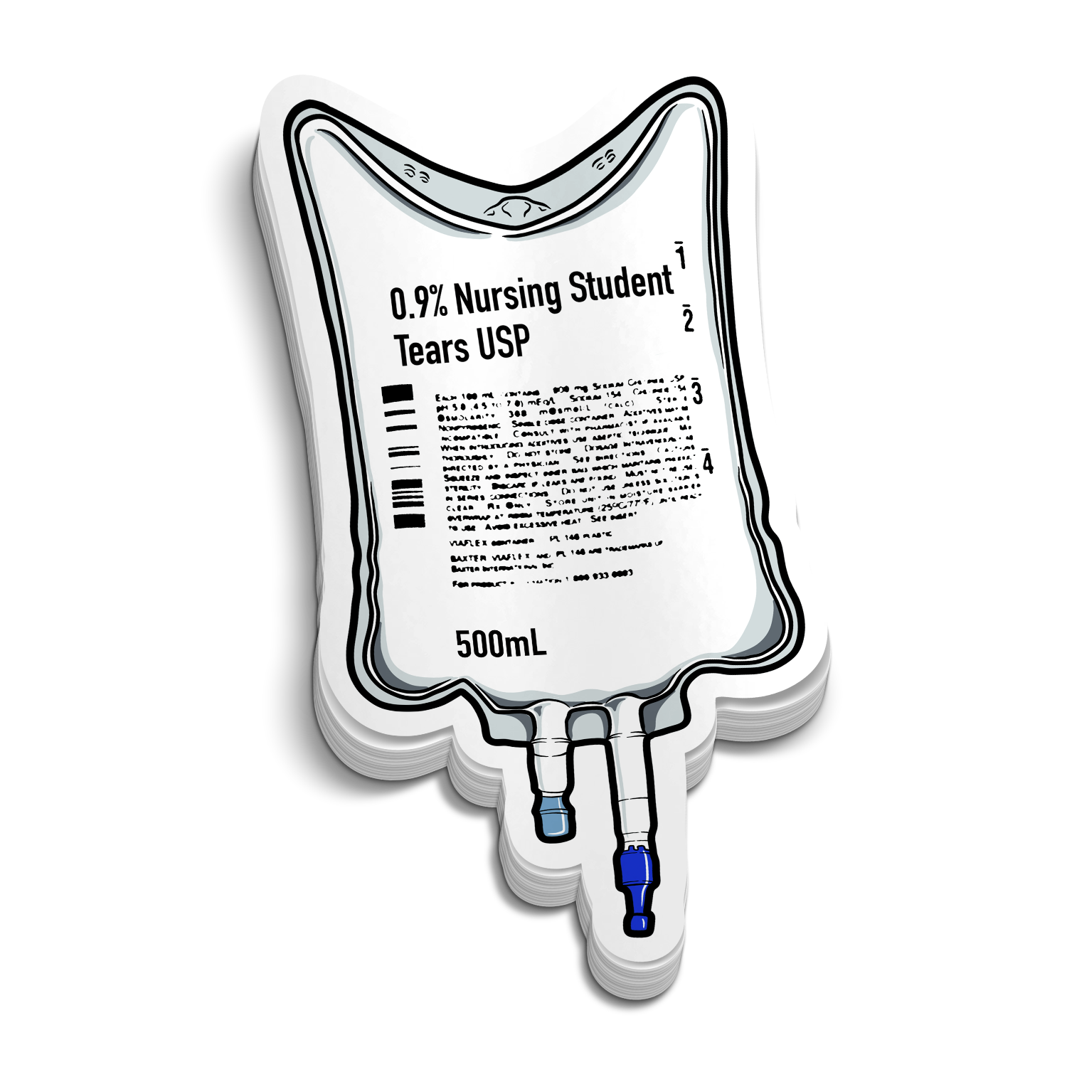 Nursing Student Tears IV Bag Sticker