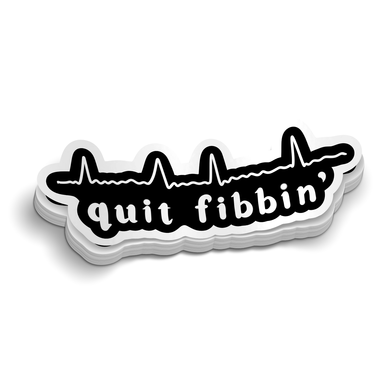 Quit Fibbin' Cardiac ECG Sticker