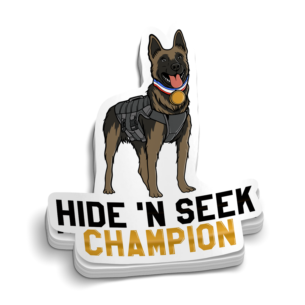 Hide 'n Seek Champion Police K9 Sticker