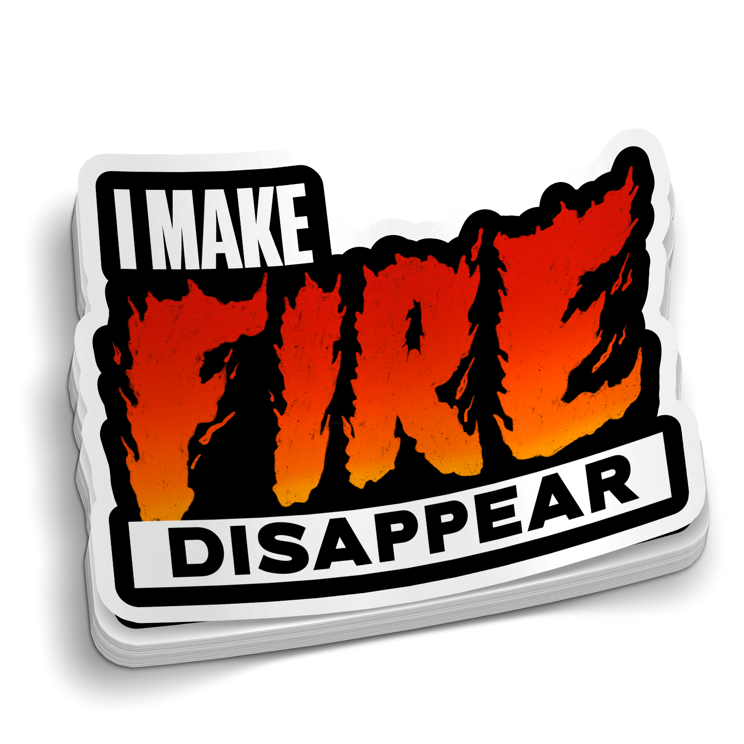 Make Fire Disappear Firefighter Sticker