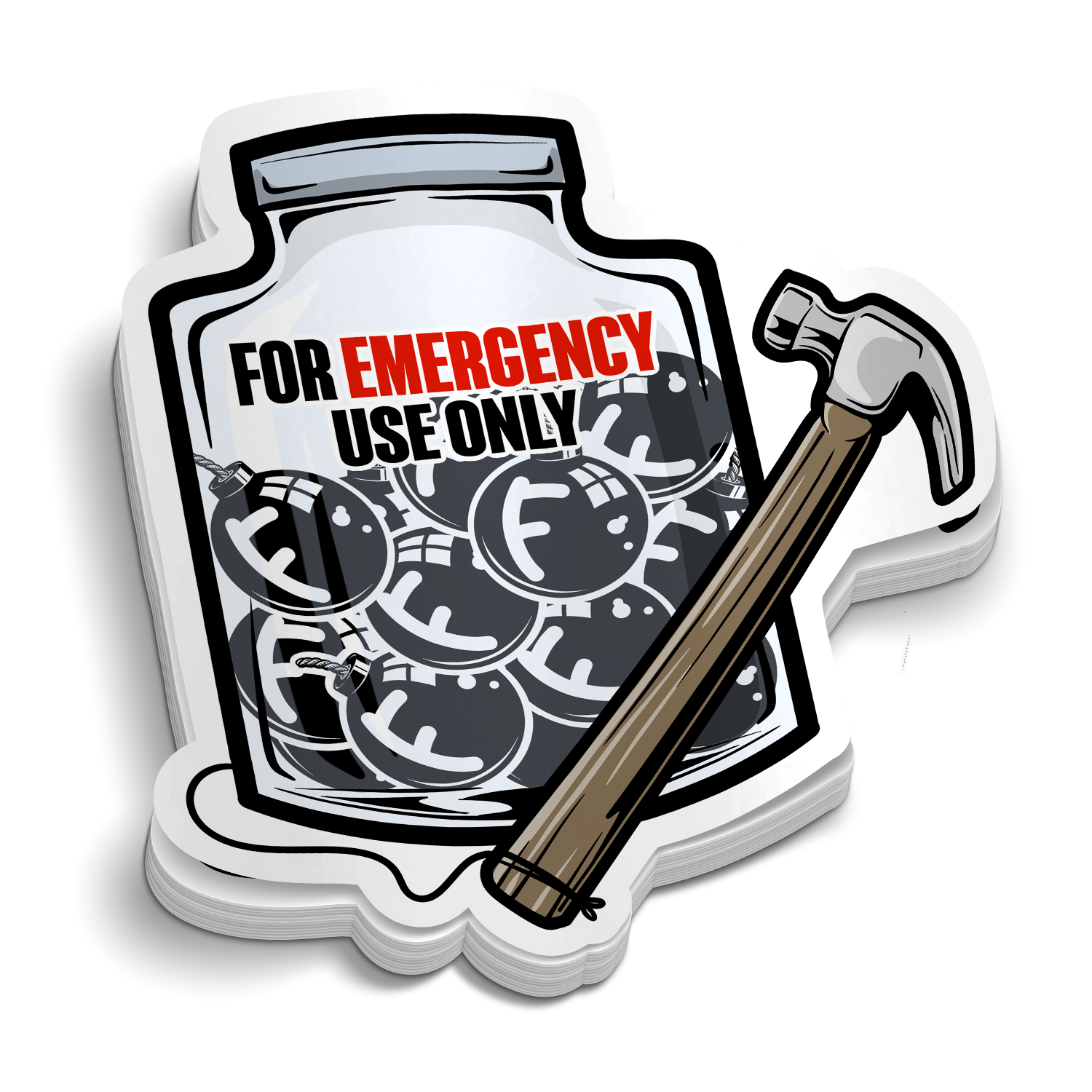 In Case Of Emergency F-Bombs | Funny Tumbler Stickers