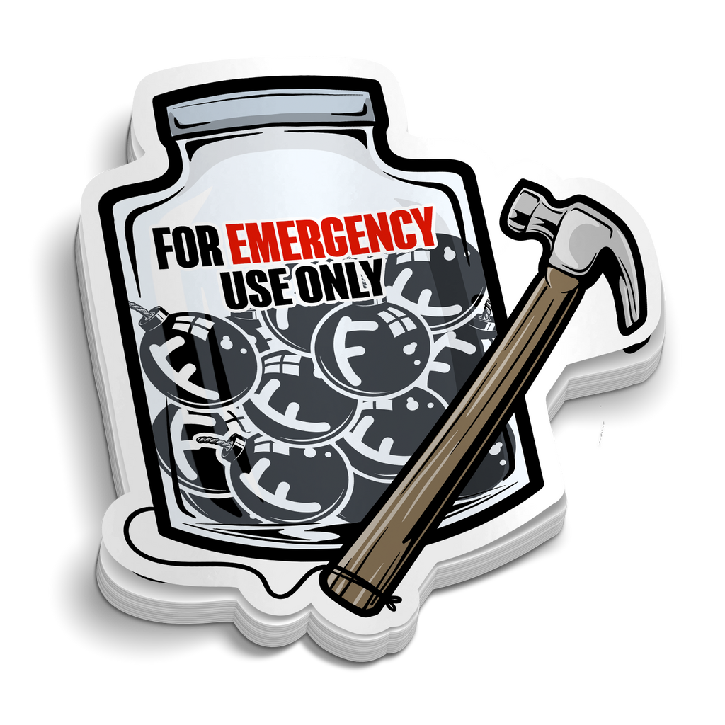 In Case Of Emergency F-Bombs | Funny Tumbler Stickers