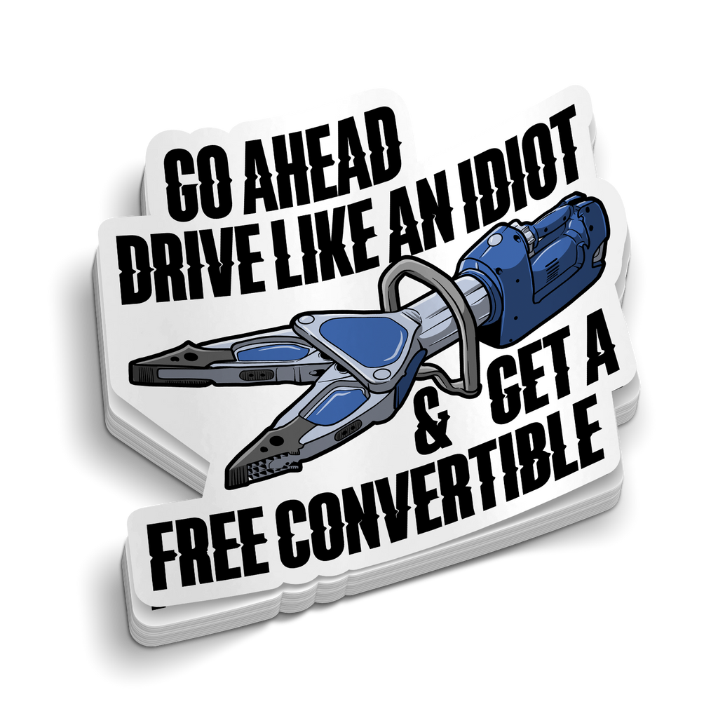 Free Convertible | Funny Firefighter EMS Stickers