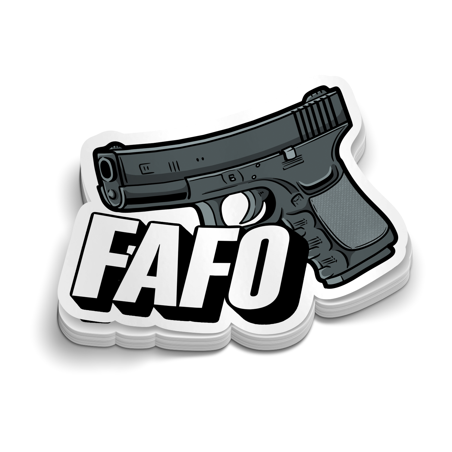 FAFO Gl0ck | Snarky Police Stickers