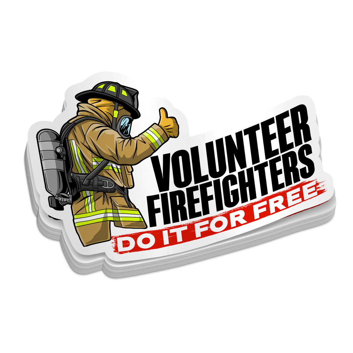 Firefighter Ric Sticker Volunteer Firefighters - Firefighter Stickers