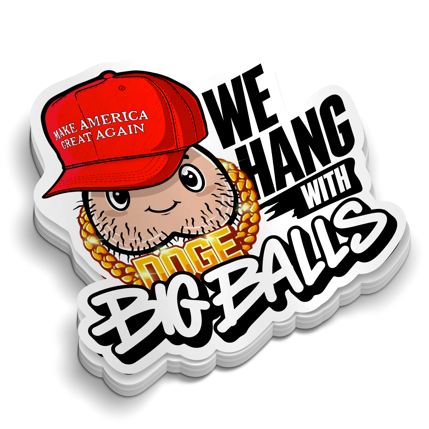 Big Balls DOGE Funny Tumbler Stickers