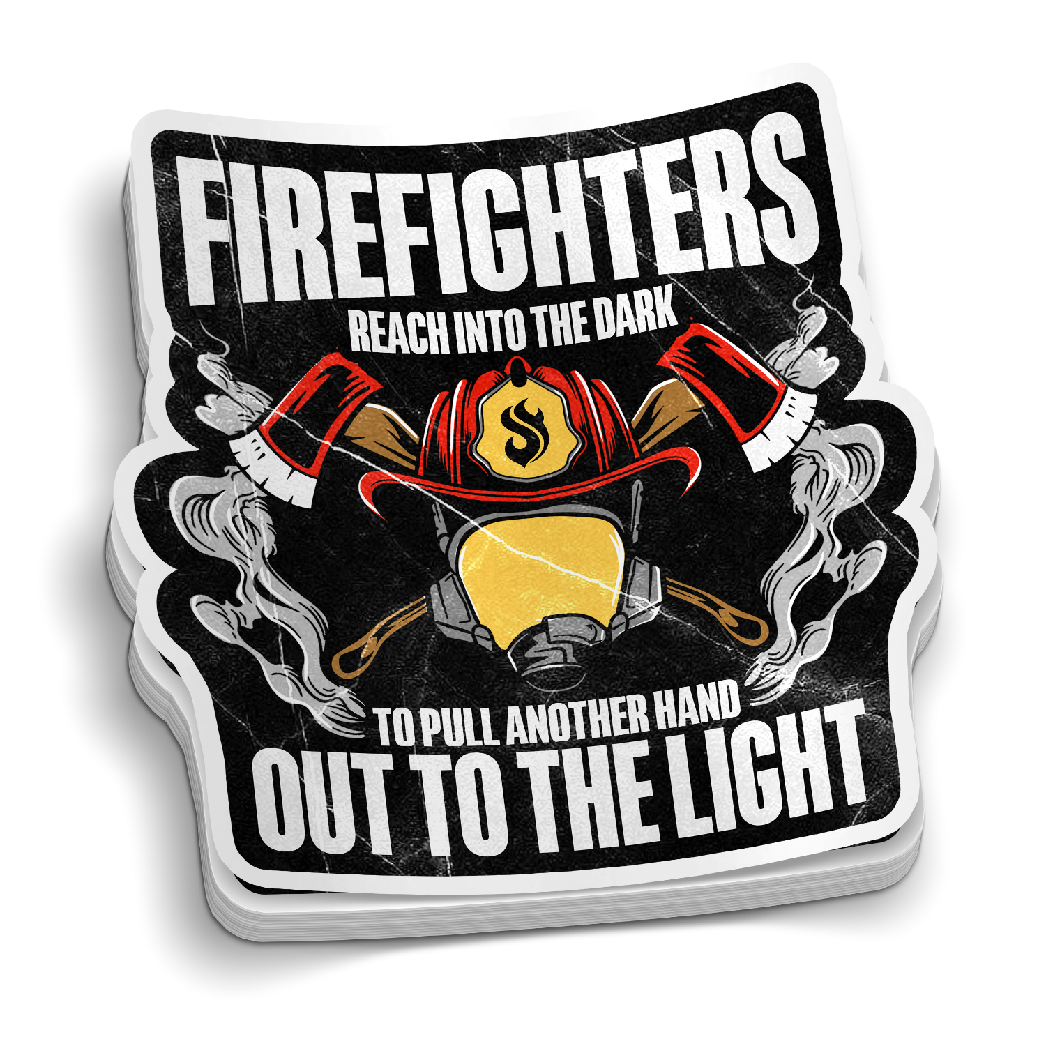 Firefighters Reach Into The Dark | Firefighter Stickers