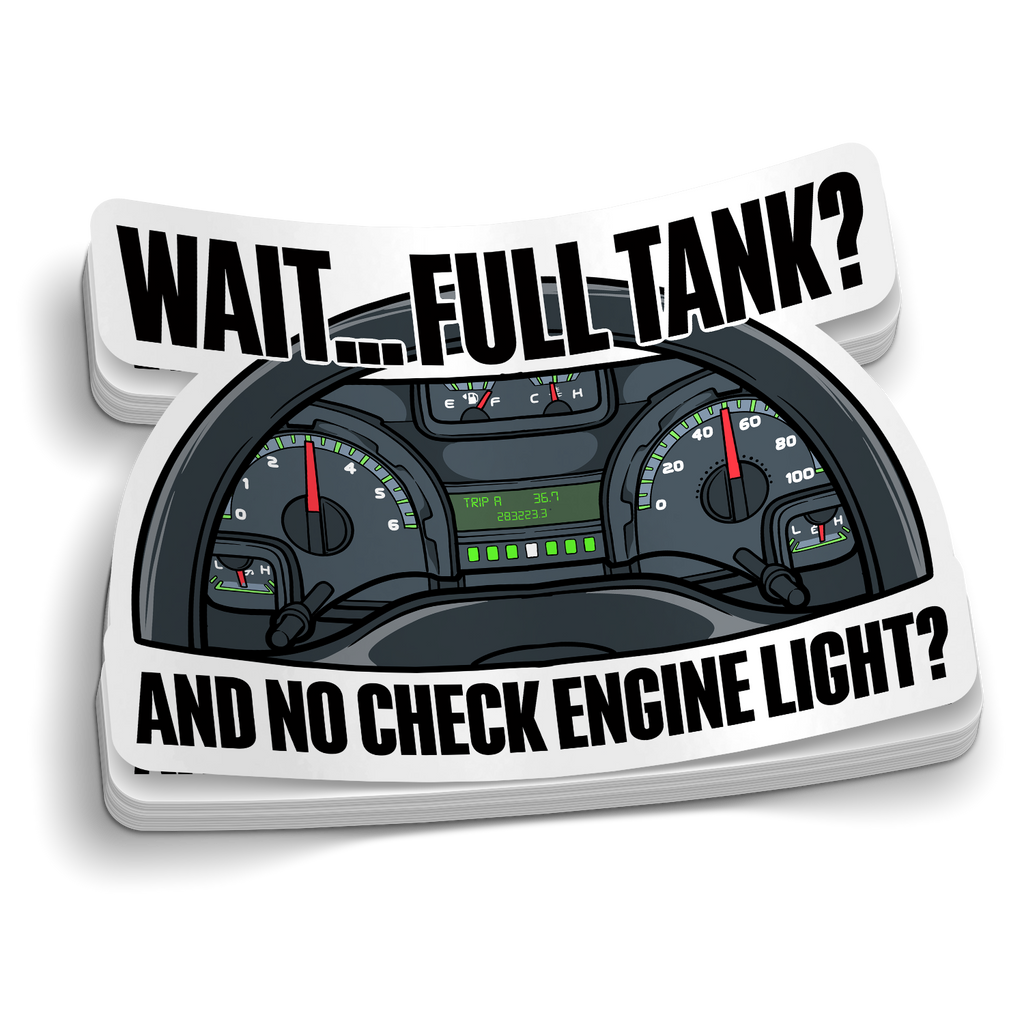 No Check Engine Light Funny EMS Sticker