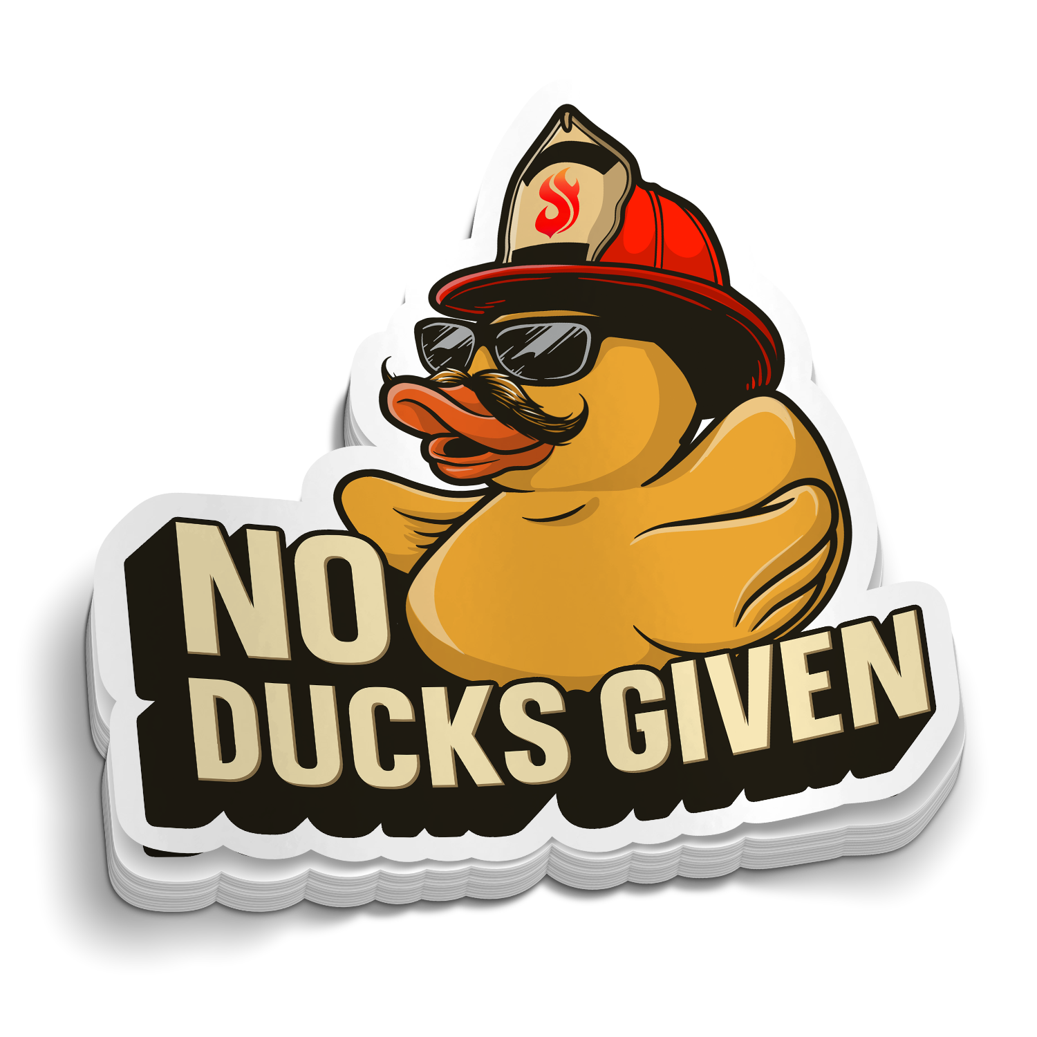 No Ducks Given Firefighter Sticker